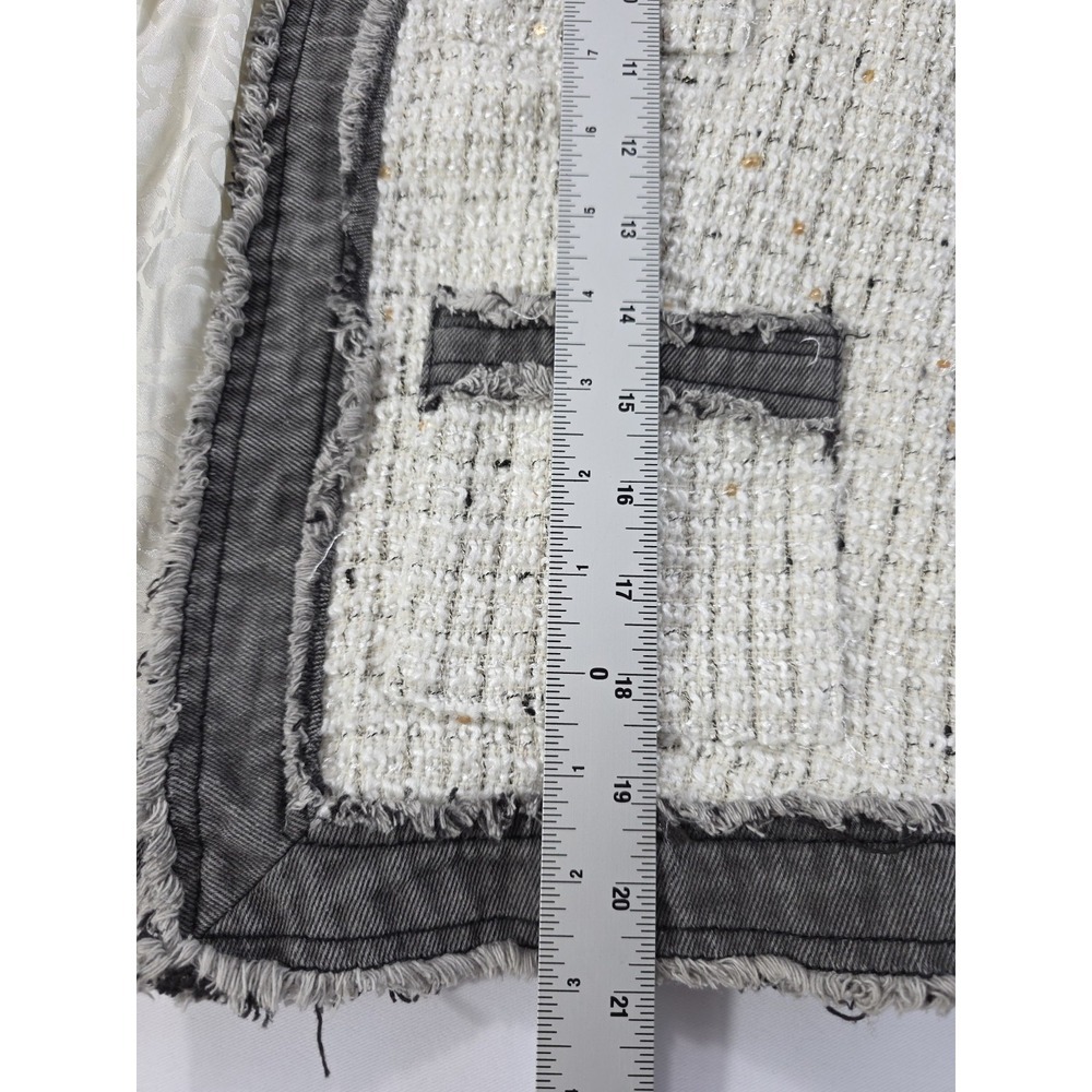 Nanette Lepore Boucle Tweed Blazer Jacket Ivory Black NWT Size Small - Picture 13 of 13
